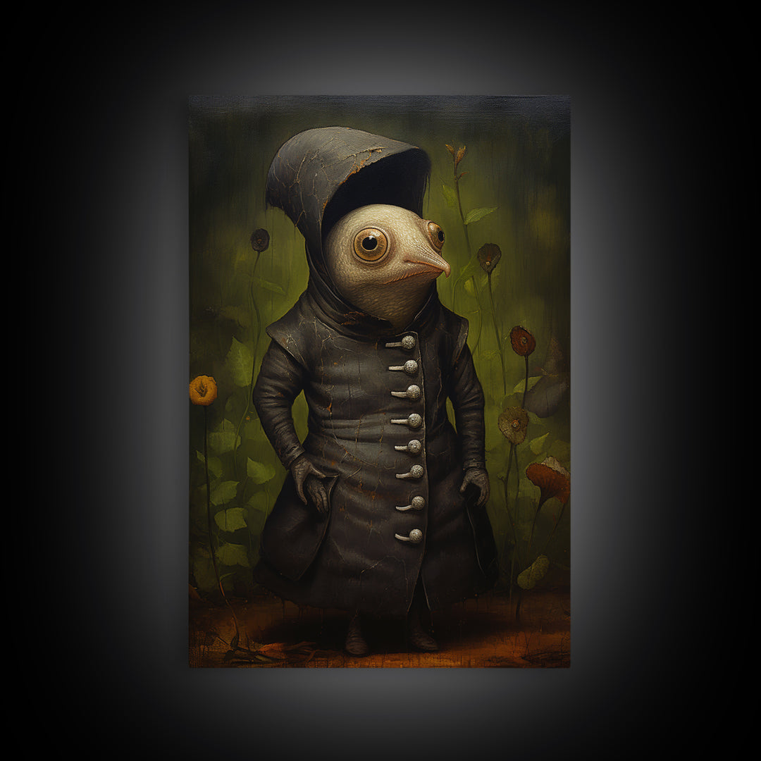 Snail Botanist, Victorian Animal Portrait, Halloween Art, Gothic Whimsy Decor, Anthropomorphic Costume Art