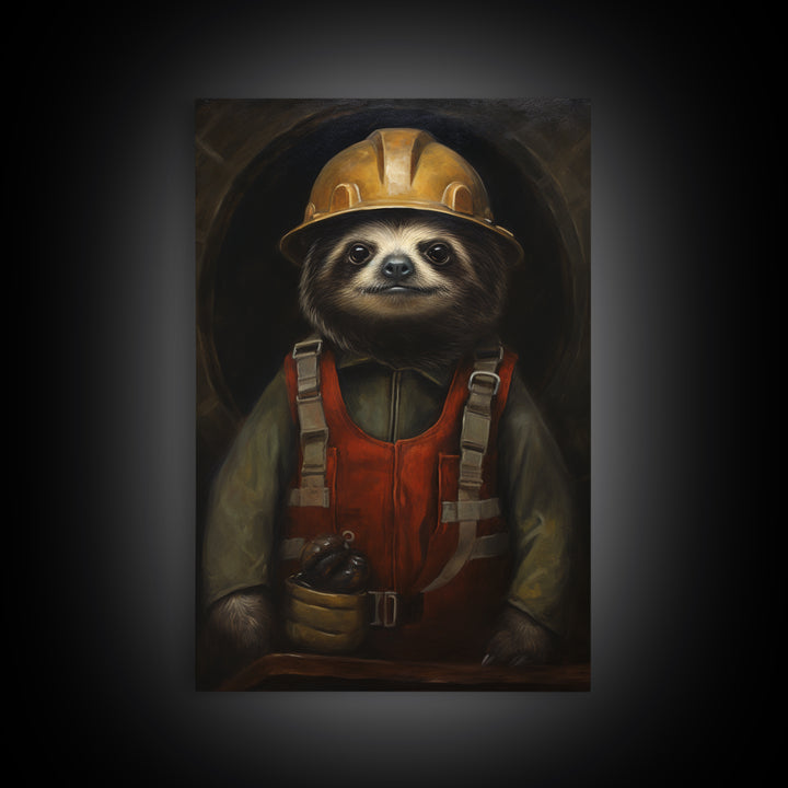 Beaver Engineer, Victorian Animal Portrait, Halloween Art, Gothic Whimsy Decor, Anthropomorphic Costume Art