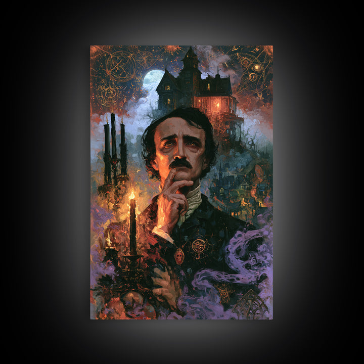The Last House At The World'S Edge, Macabre Victorian Decor, Vertical Wall Art, Canvas Print, Gothic Wall Decor, Halloween Portrait Art