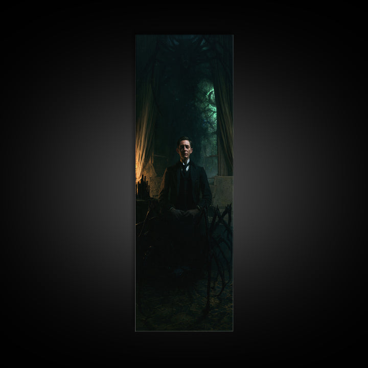 The Crawler Beneath The Floor Of Stars, Dark Academia Wall Art, Tall Narrow Wall Art, Canvas Print, Gothic Wall Decor, Halloween Wall Art