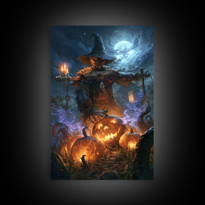 The Harvest Of The Eldritch Field, Lovecraftian Portrait Art, Vertical Wall Art, Framed Canvas Print, Gothic Wall Decor, Halloween Decor