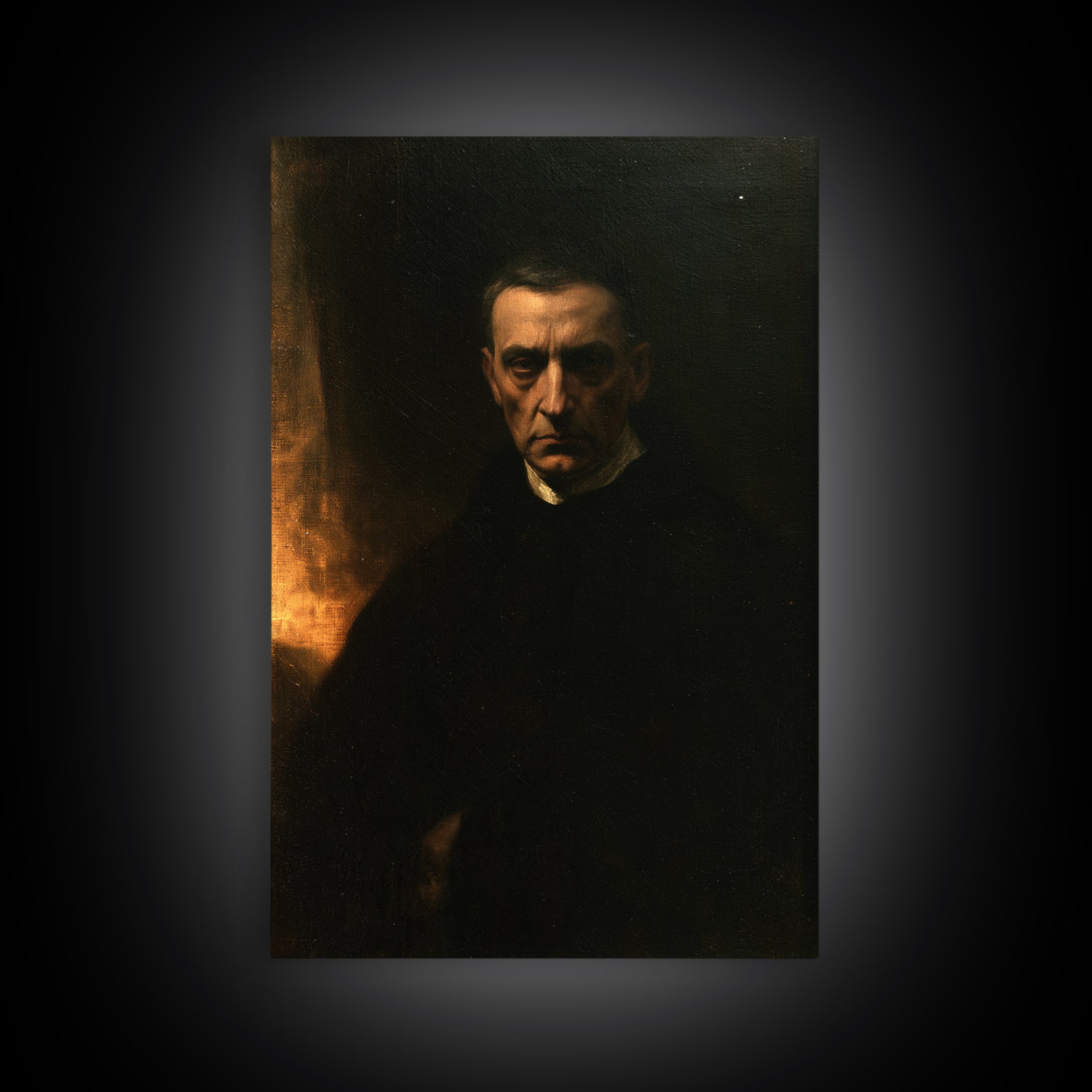 The Cloister Phantom, Victorian Phantom Portrait, Vertical Canvas Print, Macabre Home Decor, Gothic Wall Decor, Classic Monster Art