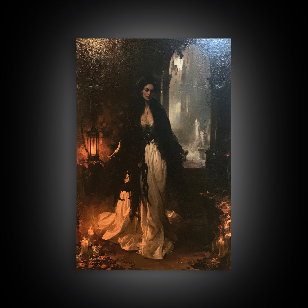 The Somnambulist, Somnambulist Portrait, Vertical Canvas Print, Classic Halloween Decor, Gothic Wall Decor, Classic Monster Art