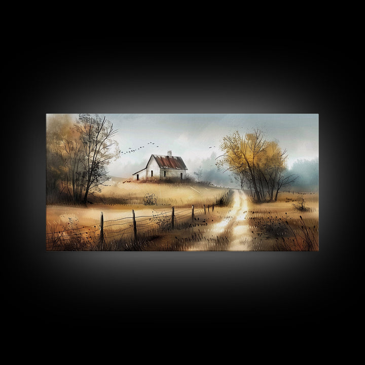 Prickly Pear Cactus Blooming in Desert Sunset, Eye-catching Framed Canvas Print for Living Room, Boho Wall Art, Floral Decor