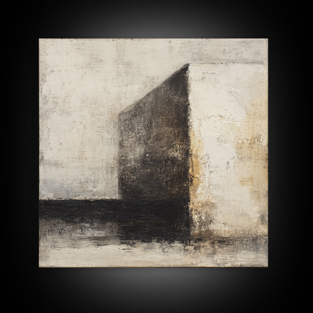 Black and White Architectural Study Framed Canvas Print, Wall Art, Gallery Decor, Living Room Decor, Fine Art, WAL-1x1-32