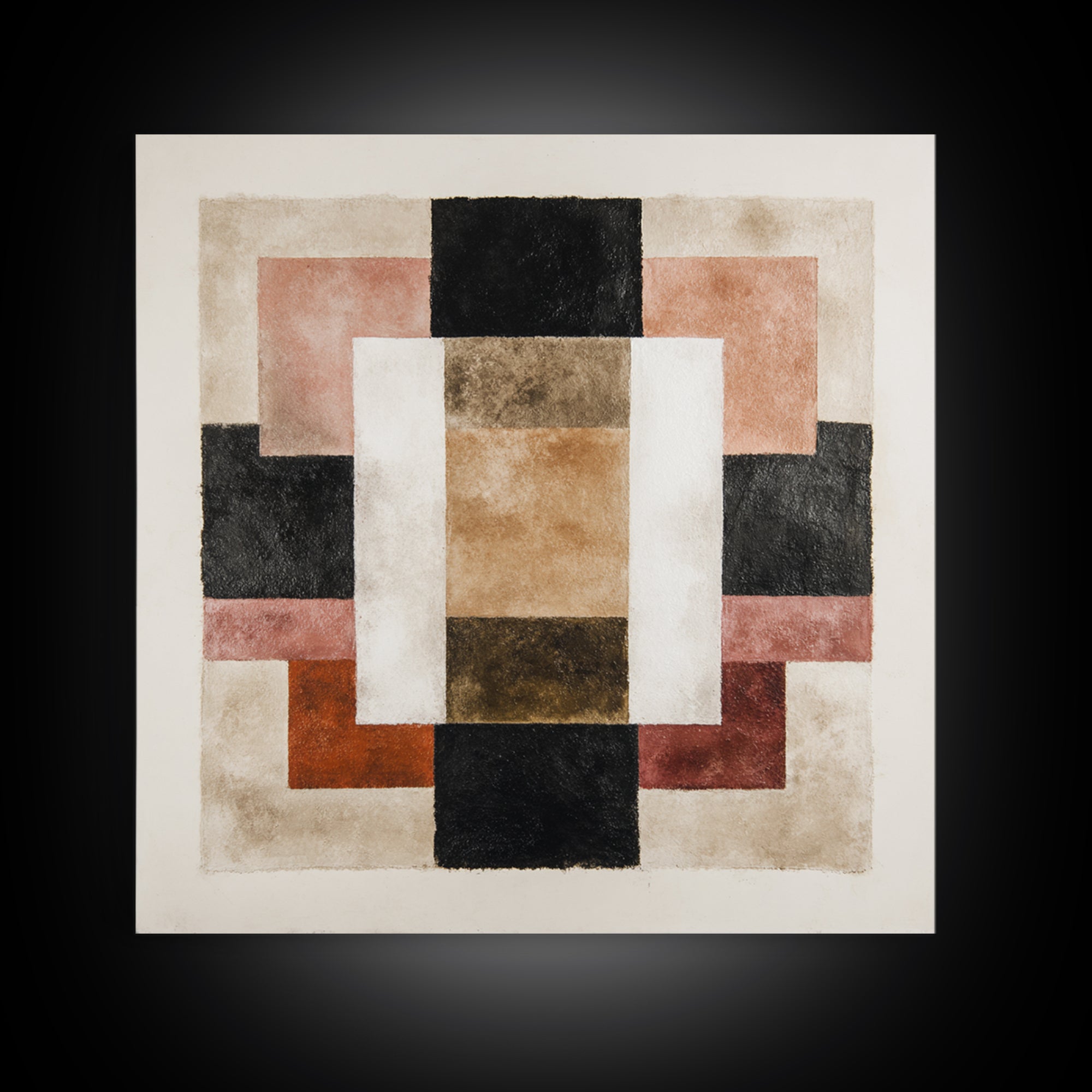 Modern Geometric Composition for Living Spaces Framed Canvas Print, Wall Art, Wall Hanging, Living Room Decor, Abstract Art, WAL-1x1-52