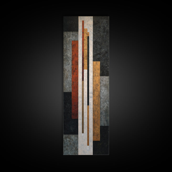 Modern Geometric Composition for Living Spaces Canvas Print, Wall Art, Home Decor, Living Room Decor, Abstract Art, WAL-1x3-16