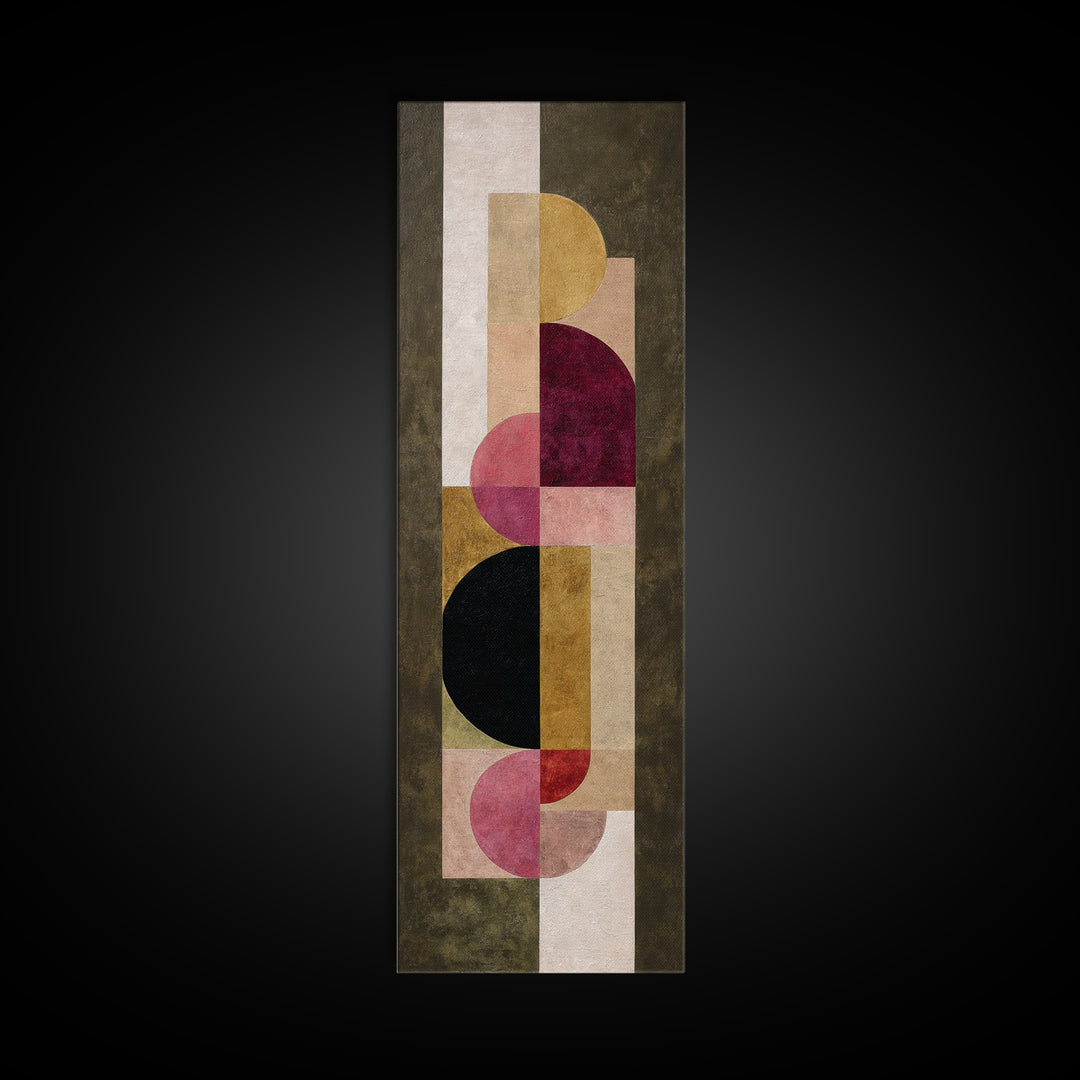 Modern Geometric Composition for Living Spaces Canvas Print, Wall Art, Metal Wall Art, Living Room Decor, Fine Art, WAL-1x3-40