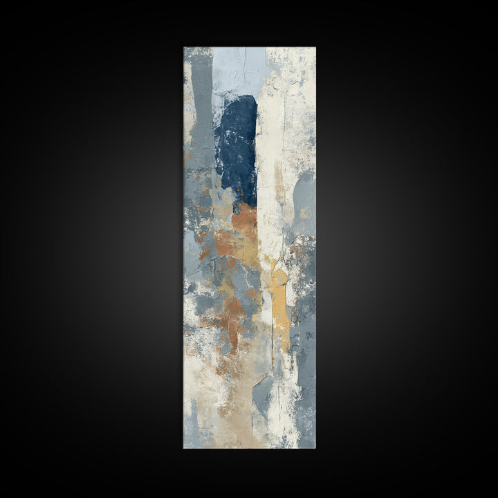 Luxury Neutral Plaster Texture Abstract Canvas Print, Wall Art, Wood Wall Art, Living Room Decor, Fine Art, Textured Painting, WAL-1x3-51