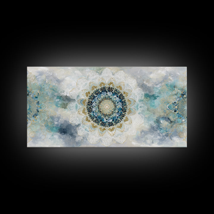 Sacred Geometry Mandala Canvas Print, Wall Art, Art Print, Living Room Decor, Fine Art, Wall Hanging, Home Decor Gift, WAL-2x1-17