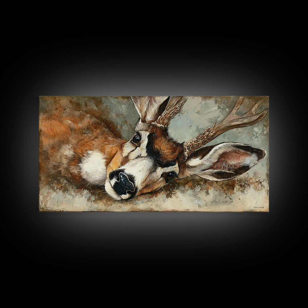 Whimsical Animal Portrait Framed Canvas Print, Wall Art, Printable Wall Art, Living Room Decor, Fine Art, Original Art, WAL-2x1-43