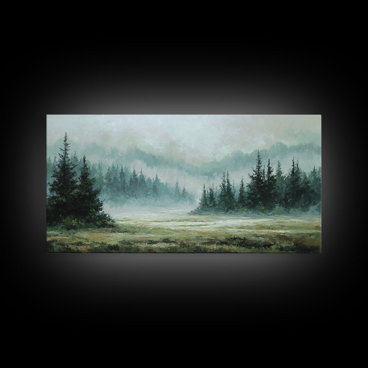 Moody Forest Landscape Canvas Print, Wall Art, Wall Decor, Living Room Decor, Fine Art, Large Wall Art, Art Deco, WAL-2x1-78