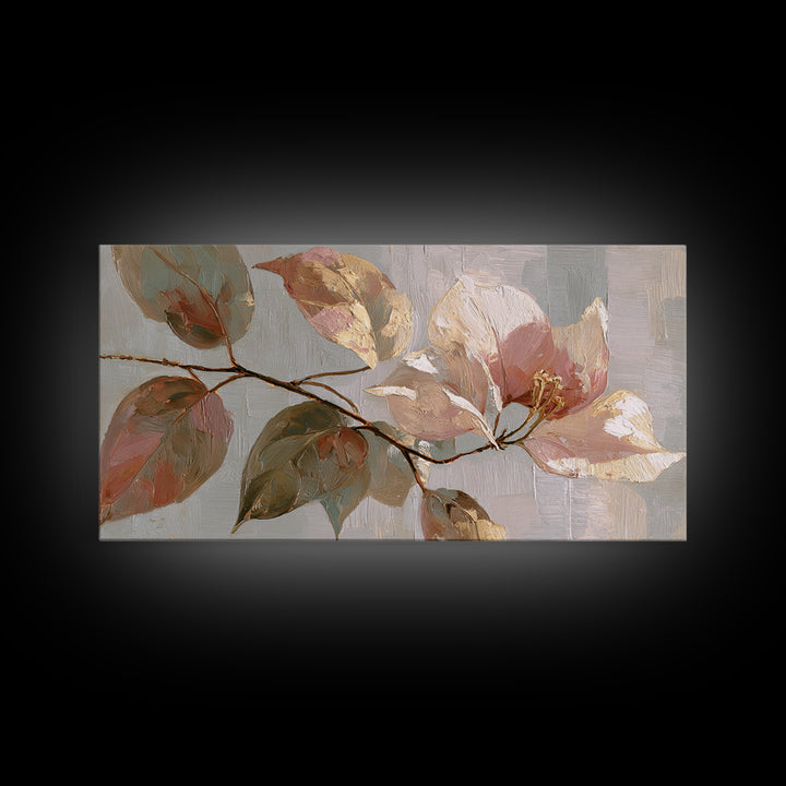 Large Botanical Print Canvas Print, Wall Art, Printable Wall Art, Living Room Decor, Oil Painting, Original Art, WAL-2x1-94