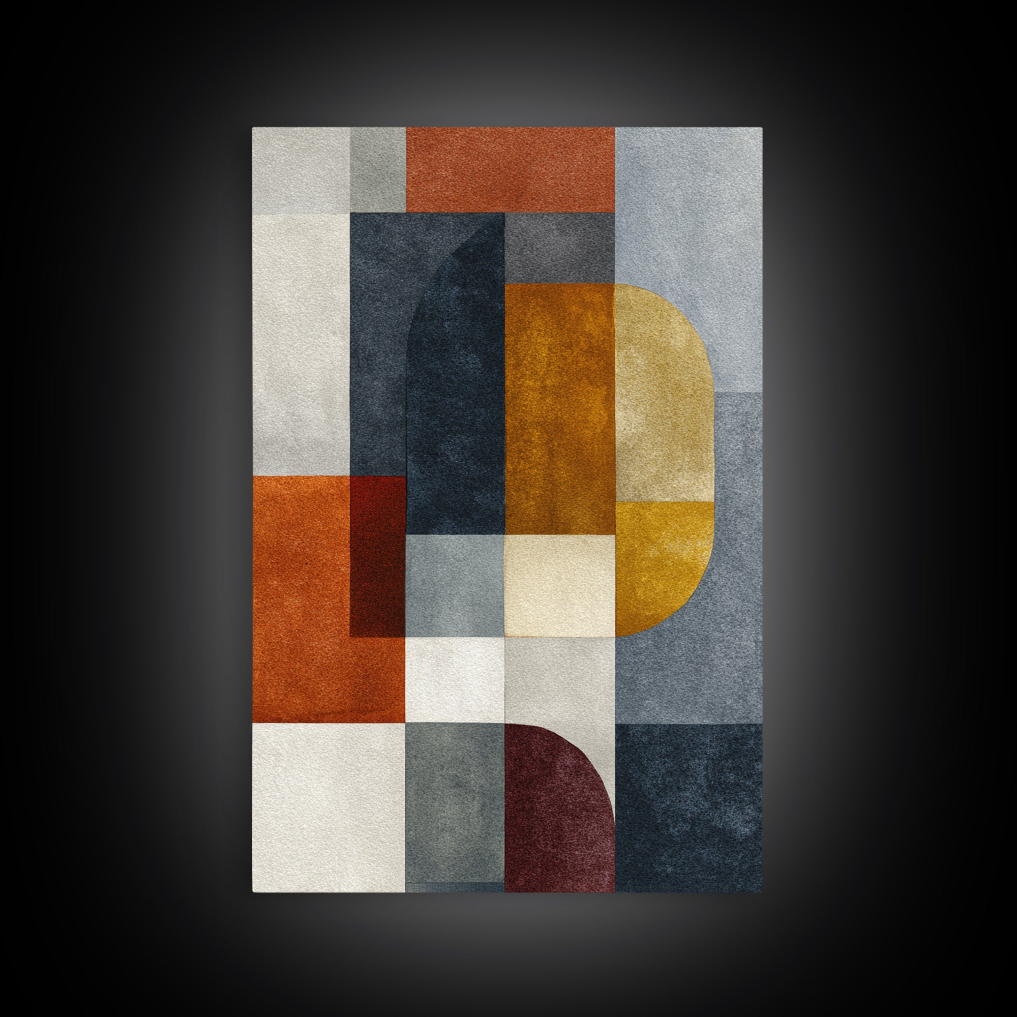 Modern Geometric Composition for Living Spaces Canvas Print, Wall Art, Abstract Wall Art, Living Room Decor, WAL-2x3-36