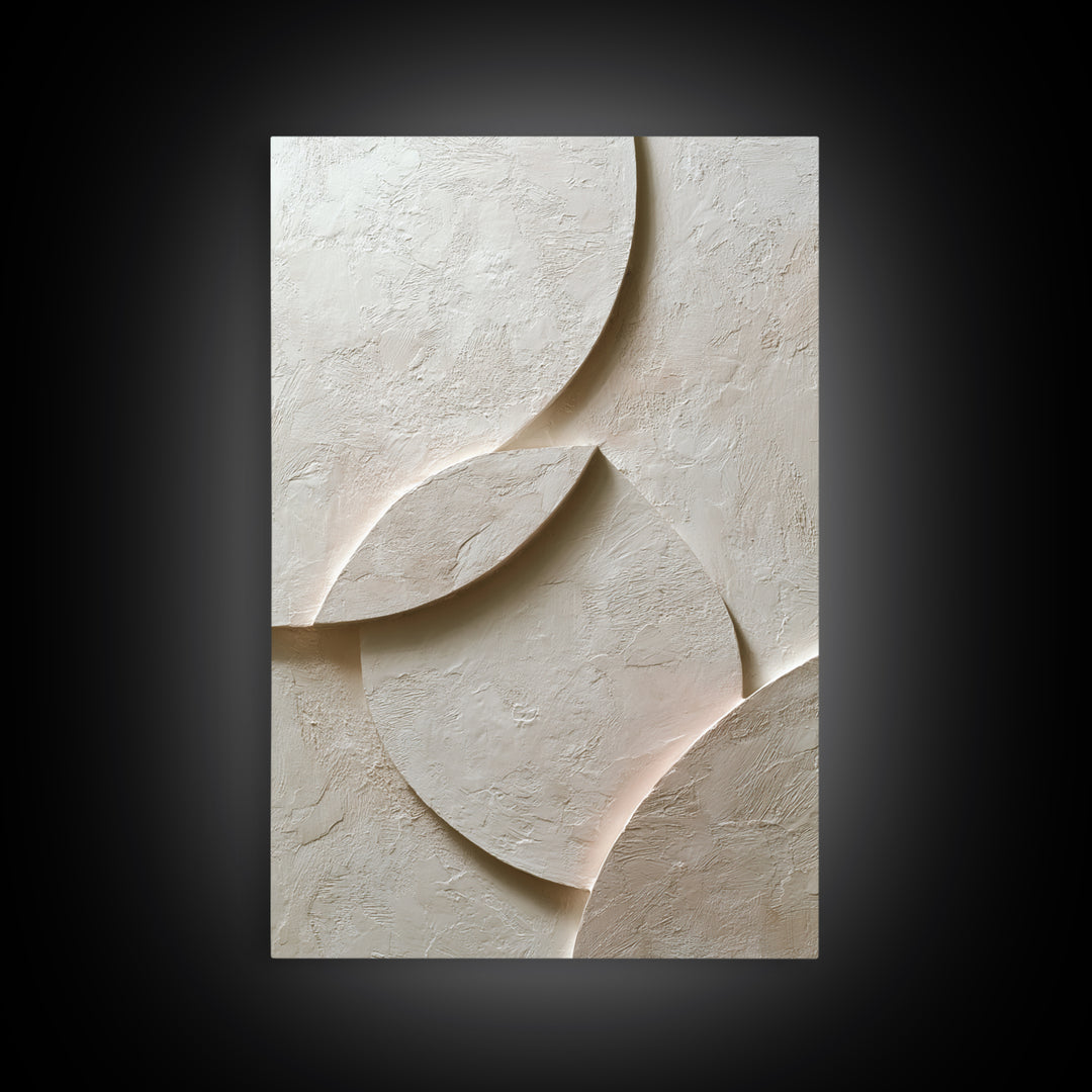 Luxury Neutral Plaster Texture Abstract Canvas Print, Wall Art, Art Deco, Living Room Decor, Fine Art, Abstract Wall Art, WAL-2x3-71