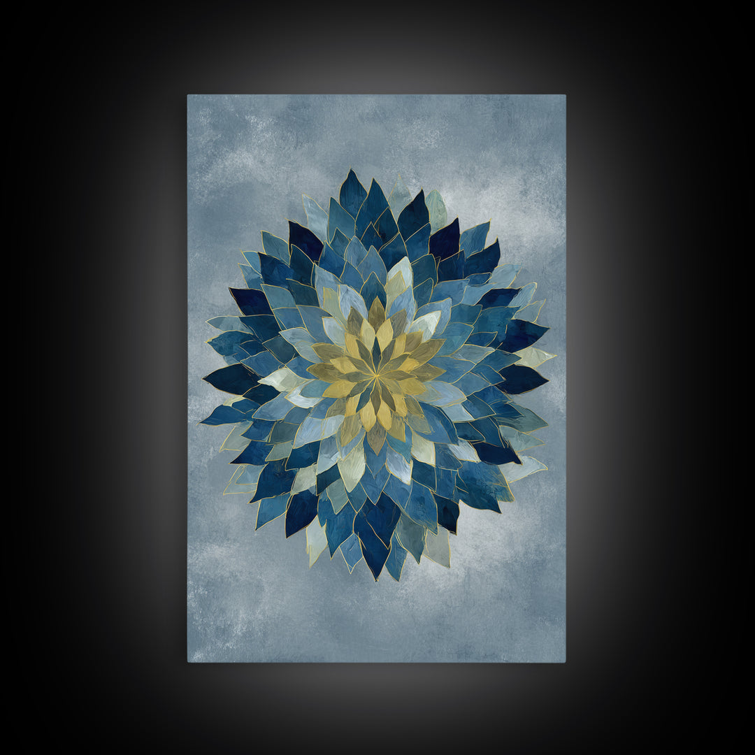 Sacred Geometry Mandala Canvas Print, Wall Art, Original Art, Living Room Decor, Fine Art, Modern Decor, Fine Art Print, WAL-2x3-77