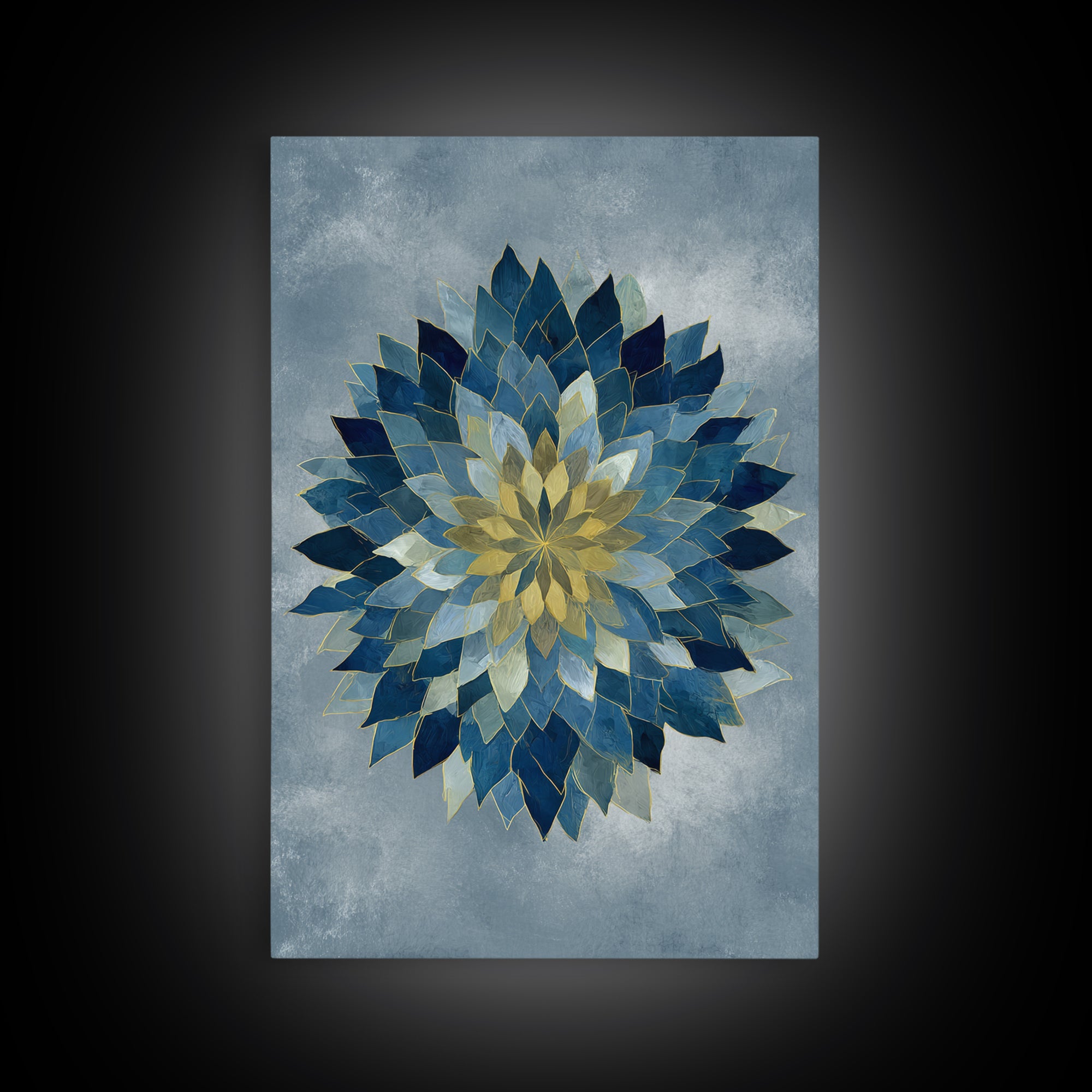 Sacred Geometry Mandala Canvas Print, Wall Art, Original Art, Living Room Decor, Fine Art, Modern Decor, Fine Art Print, WAL-2x3-77