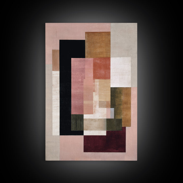 Modern Geometric Composition for Living Spaces Framed Canvas Print, Wall Art, Modern Decor, Living Room Decor, Abstract Art, WAL-2x3-84