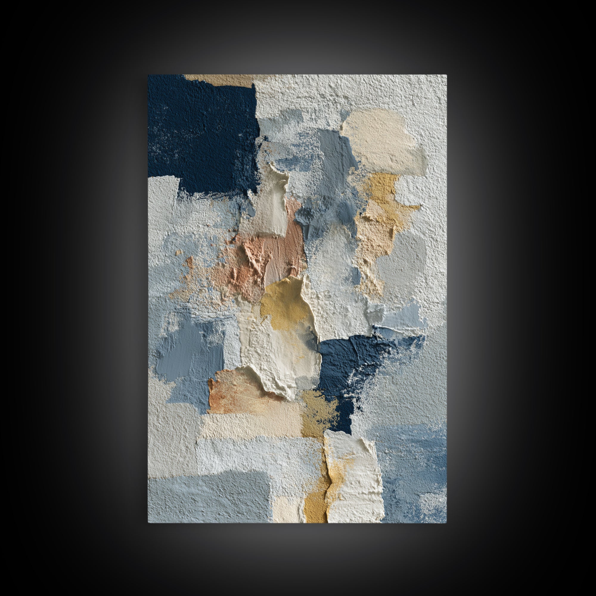 Luxury Neutral Plaster Texture Abstract Canvas Print, Wall Art, Living Room Decor, Abstract Art, Minimalist Decor, WAL-2x3-95