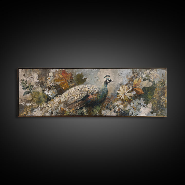 Whimsical Animal Portrait Framed Canvas Print, Wall Art, Gallery Decor, Living Room Decor, Fine Art, Home Decor, WAL-3x1-15