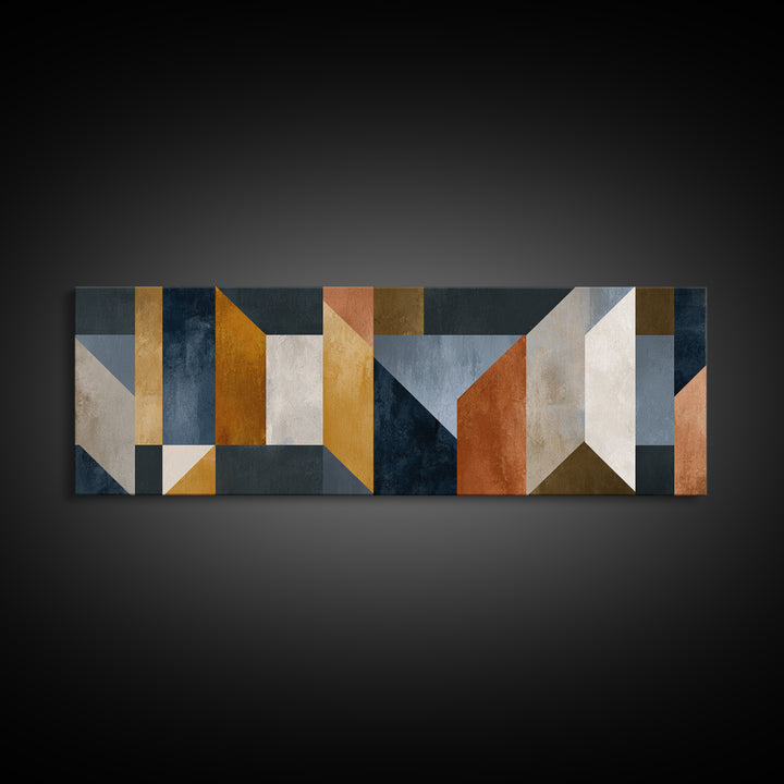 Modern Geometric Composition for Living Spaces Canvas Print, Wall Art, Prints Wall Art, Living Room Decor, Fine Art, WAL-3x1-20