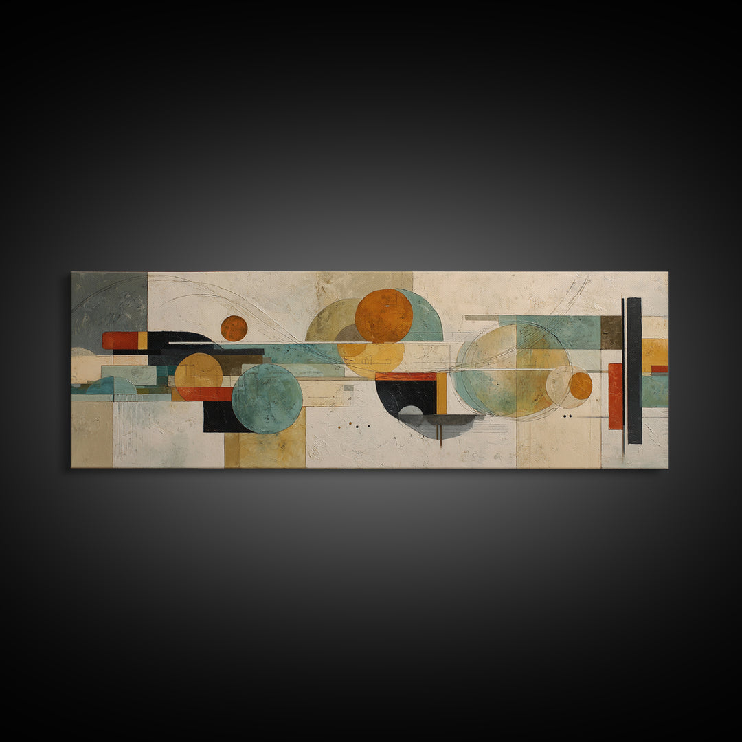 Statement Abstract with Bold Layered Brushwork Canvas Print, Wall Art, Abstract Wall Art, Living Room Decor, Abstract Art, WAL-3x1-41