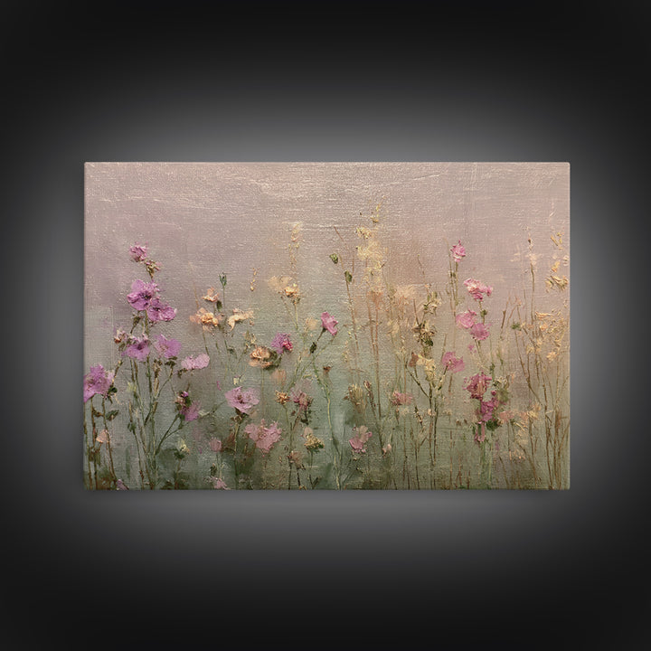 Impressionist Meadow of Wildflowers Canvas Print, Wall Art, Digital Print, Living Room Decor, Fine Art, Luxury Decor, WAL-3x2-21