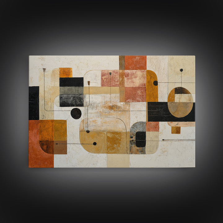 Statement Abstract with Bold Layered Brushwork Canvas Print, Wall Art, Modern Decor, Living Room Decor, Abstract Art, WAL-3x2-29