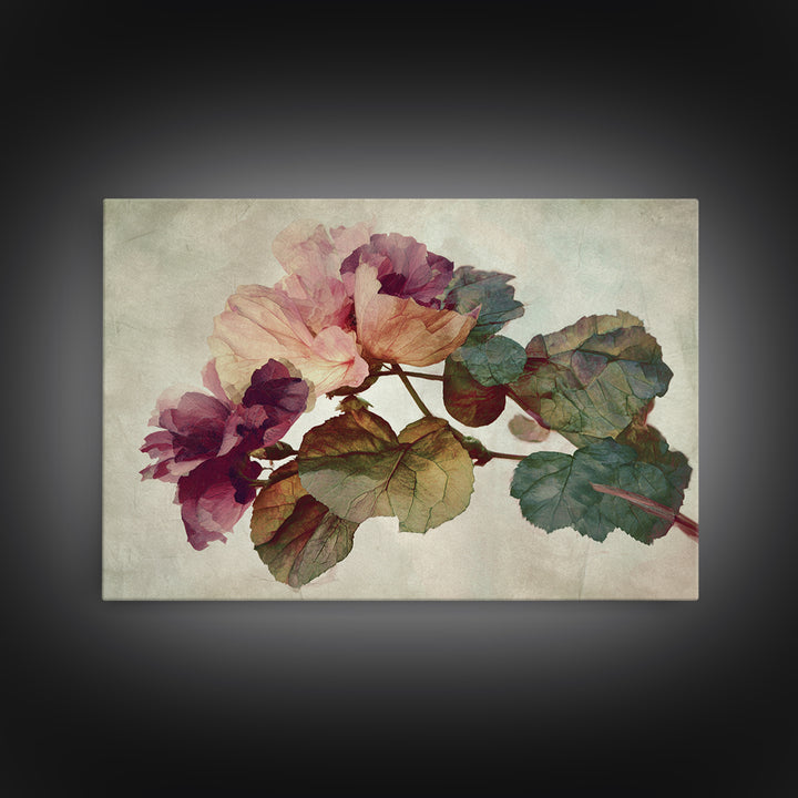 Large Botanical Print Canvas Print, Wall Art, Canvas Wall Art, Living Room Decor, Oil Painting, Statement Artwork, WAL-3x2-30