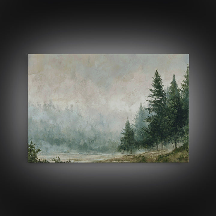 Moody Forest Landscape Canvas Print, Wall Art, Wall Hanging, Living Room Decor, Fine Art, Gallery Decor, Neutral Decor, WAL-3x2-38