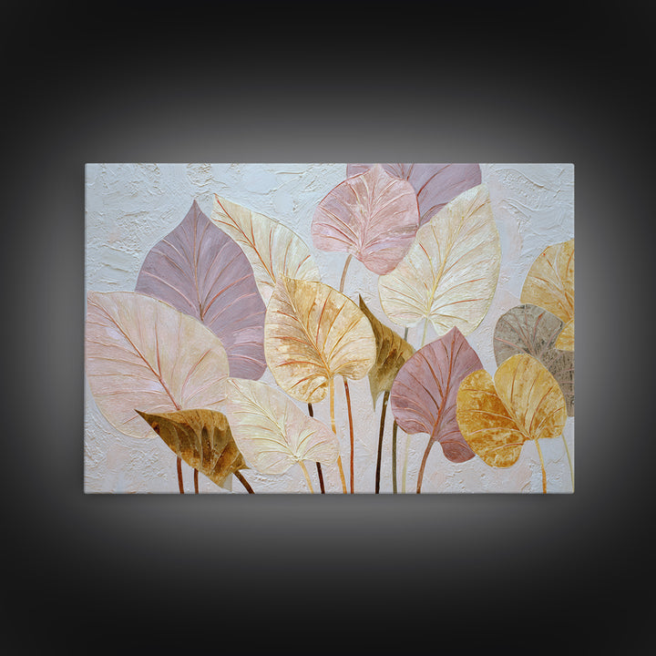 Large Botanical Print Framed Canvas Print, Wall Art, Large Wall Art, Living Room Decor, Fine Art, Abstract Wall Art, WAL-3x2-6
