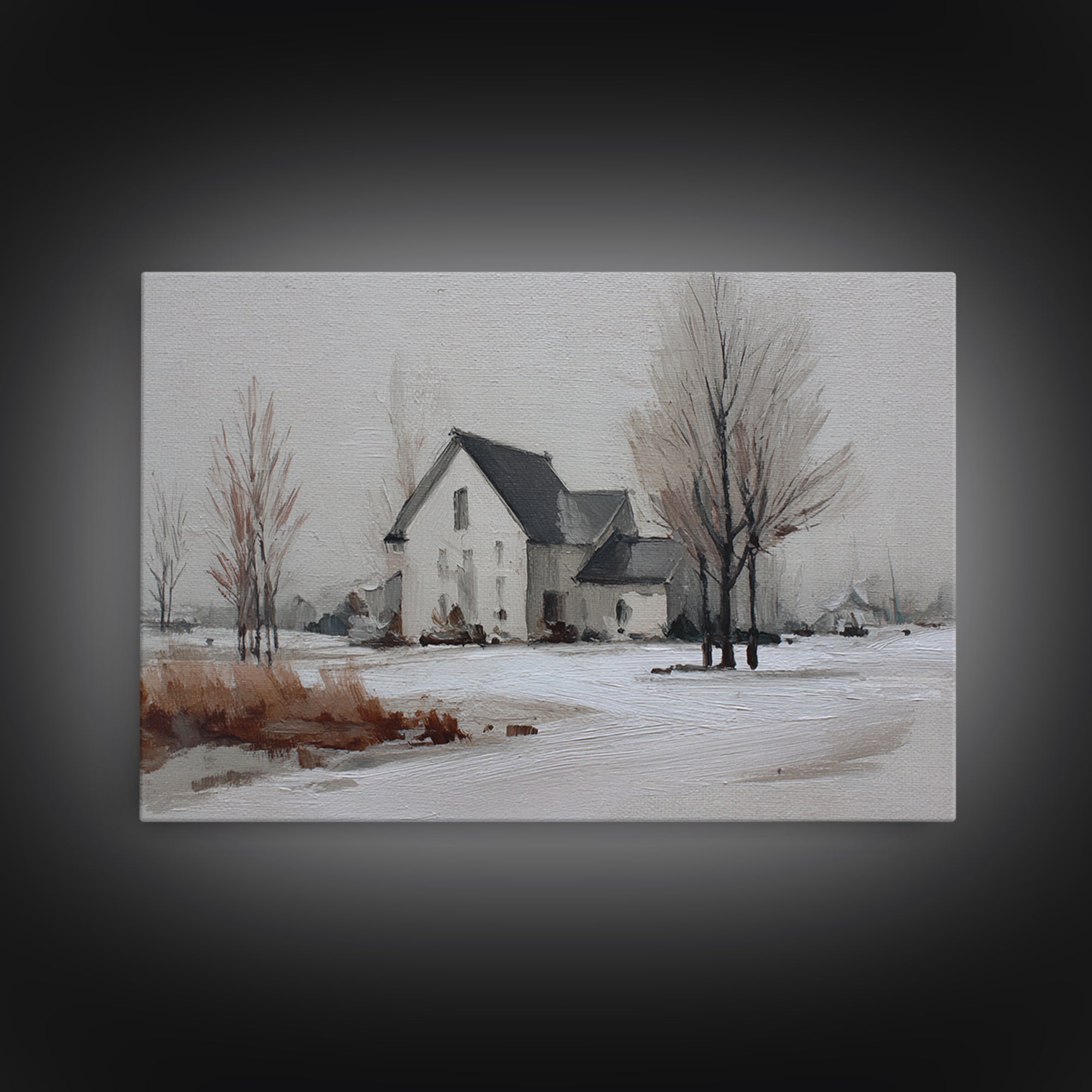 Black and White Architectural Study Framed Canvas Print, Wall Art, Textured Painting, Living Room Decor, Fine Art, WAL-3x2-60