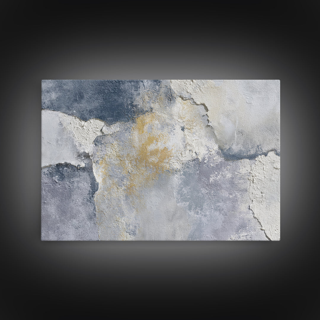 Luxury Neutral Plaster Texture Abstract Canvas Print, Wall Art, Wall Hangings, Living Room Decor, Abstract Art, WAL-3x2-67