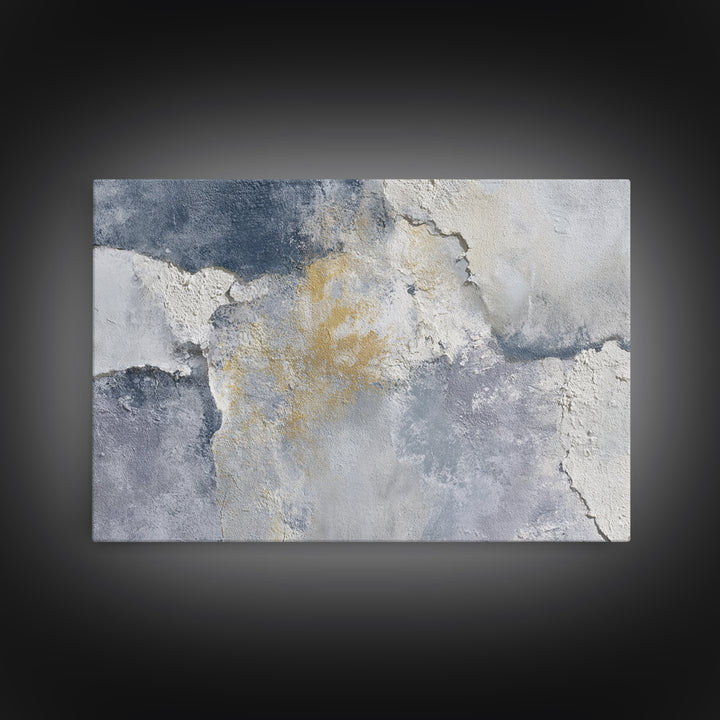 Luxury Neutral Plaster Texture Abstract Canvas Print, Wall Art, Wall Hangings, Living Room Decor, Abstract Art, WAL-3x2-67