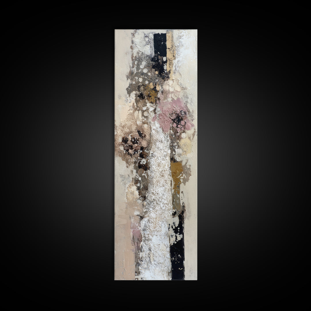 Bridal Veil Texture Abstract Canvas Print, Wedding Art, Living Room Decor, Abstract Art, Romance, Printable Art, WED-1x3-43