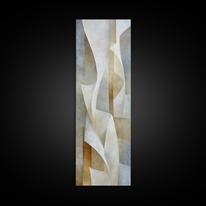 Bridal Veil Texture Abstract Canvas Print, Wedding Art, Framed Art, Living Room Decor, Abstract Art, Romance, Bride and Groom, WED-1x3-67