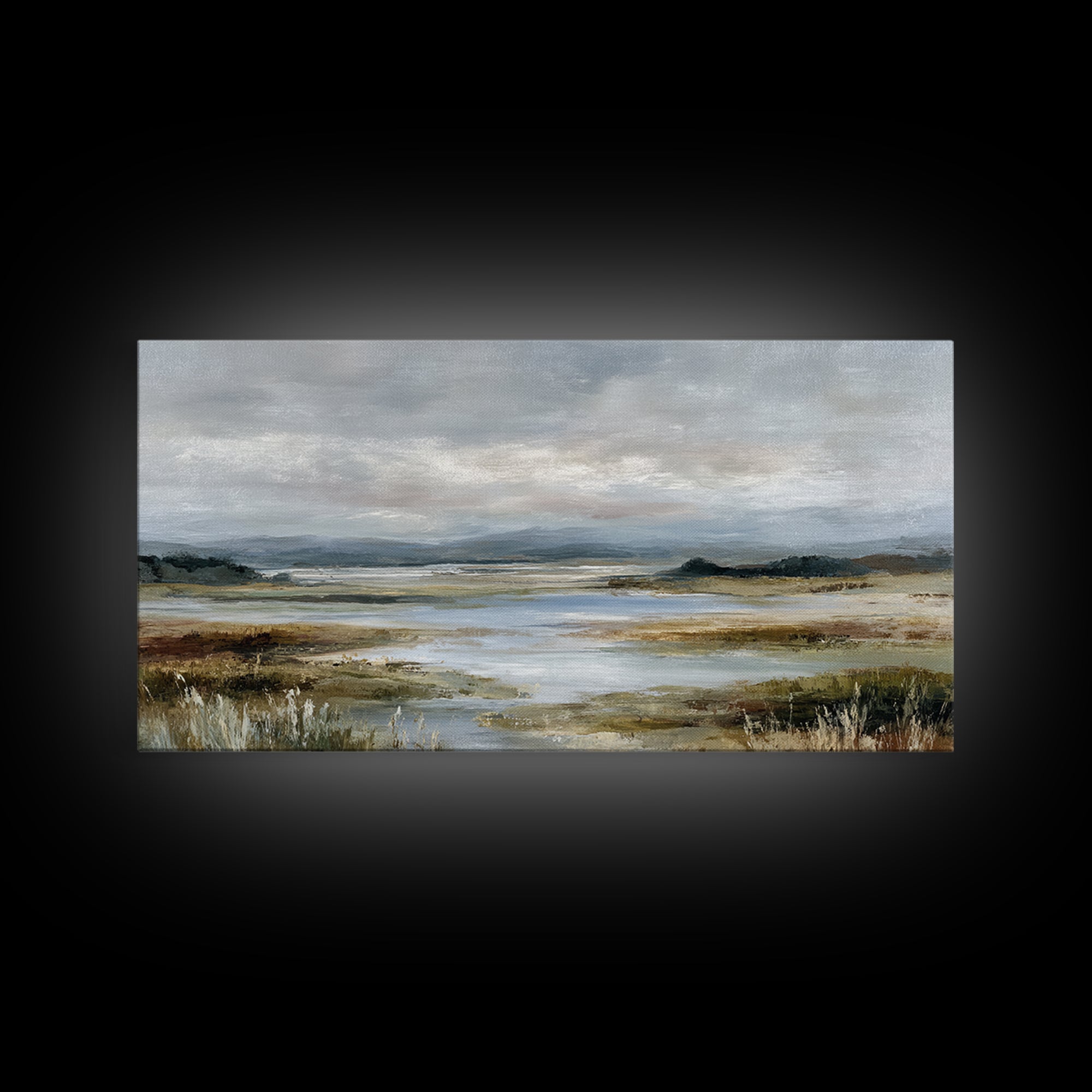 Blush Cloudscape with Dreamy Atmosphere Framed Canvas Print, Wedding Art, Luxury Decor, Living Room Decor, Oil Painting, WED-2x1-35