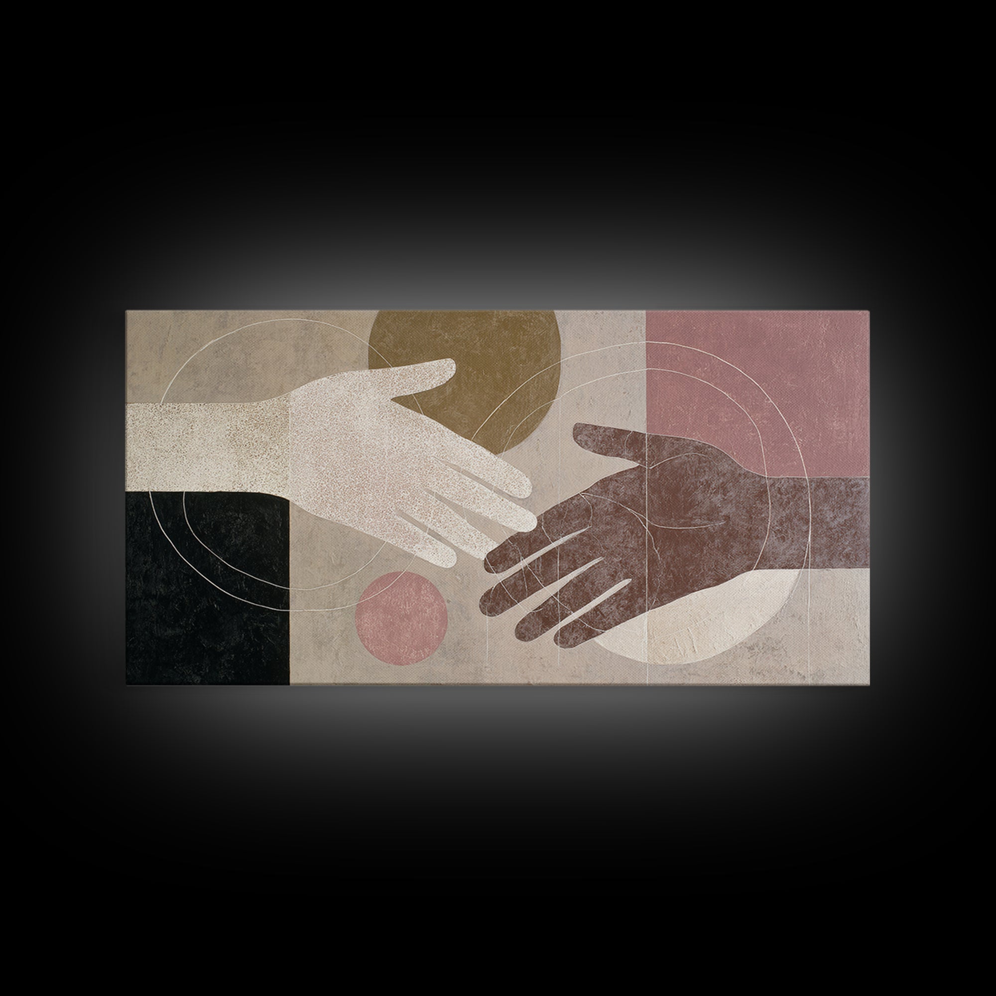 Hands Nearly Touching Canvas Print, Wedding Art, Contemporary Art, Living Room Decor, Abstract Art, Romance, Custom Art, WED-2x1-36