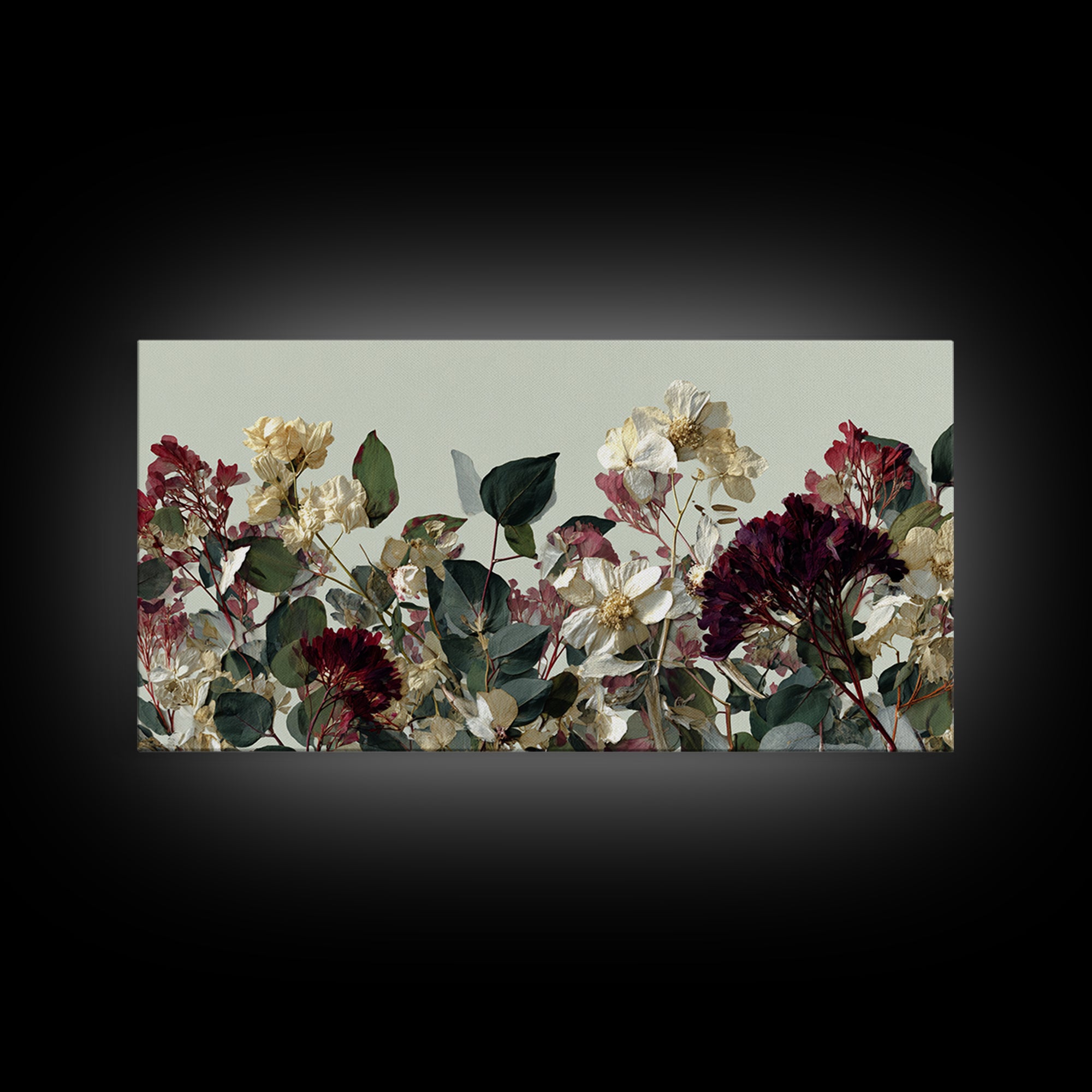 Pressed Flowers from a Wedding Bouquet Canvas Print, Wedding Art, Wedding Table Decor, Living Room Decor, Fine Art, Romance, WED-2x1-76