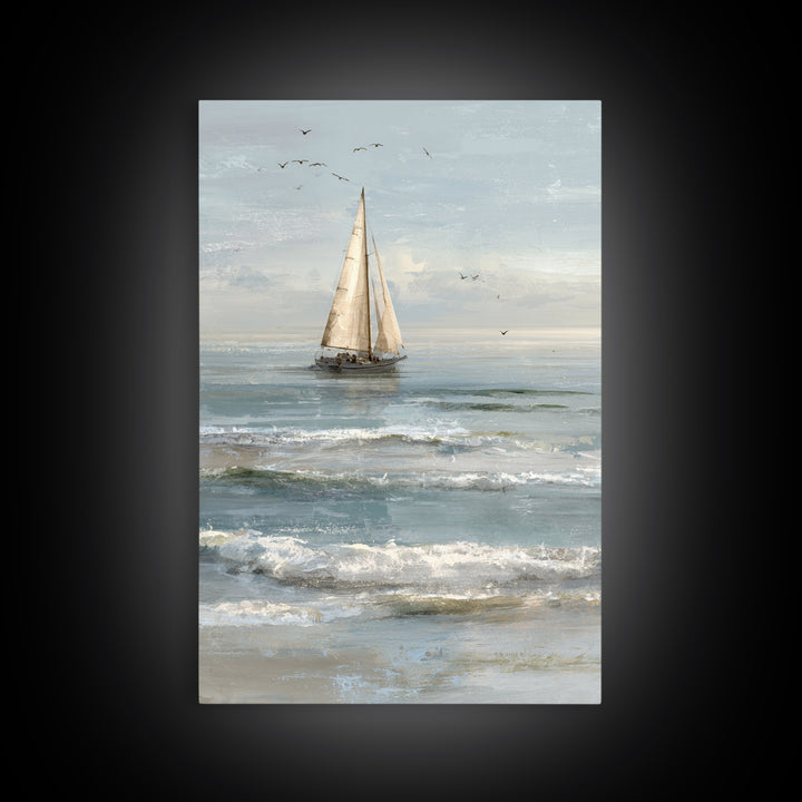 Honeymoon Coastal Sunset Framed Canvas Print, Wedding Art, Boho Decor, Living Room Decor, Fine Art, Romance, Art Print, WED-2x3-1