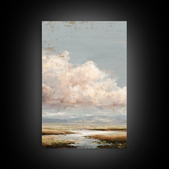 Blush Cloudscape with Dreamy Atmosphere Canvas Print, Wedding Art, Personalized Wedding, Living Room Decor, Fine Art, Romance, WED-2x3-23