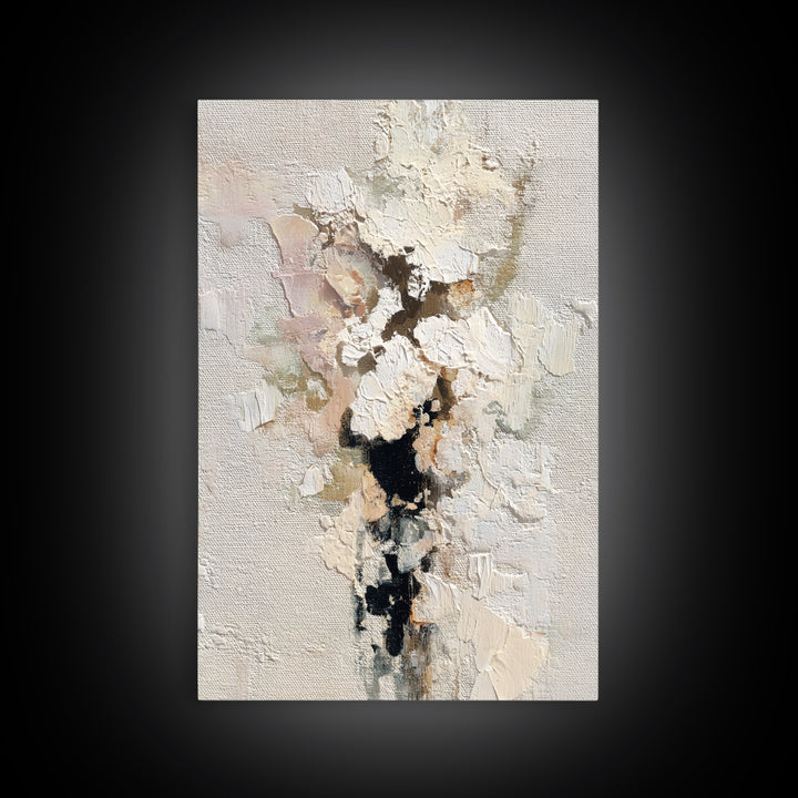 Bridal Veil Texture Abstract Framed Canvas Print, Wedding Art, Custom Portrait, Living Room Decor, Fine Art, Romance, WED-2x3-87
