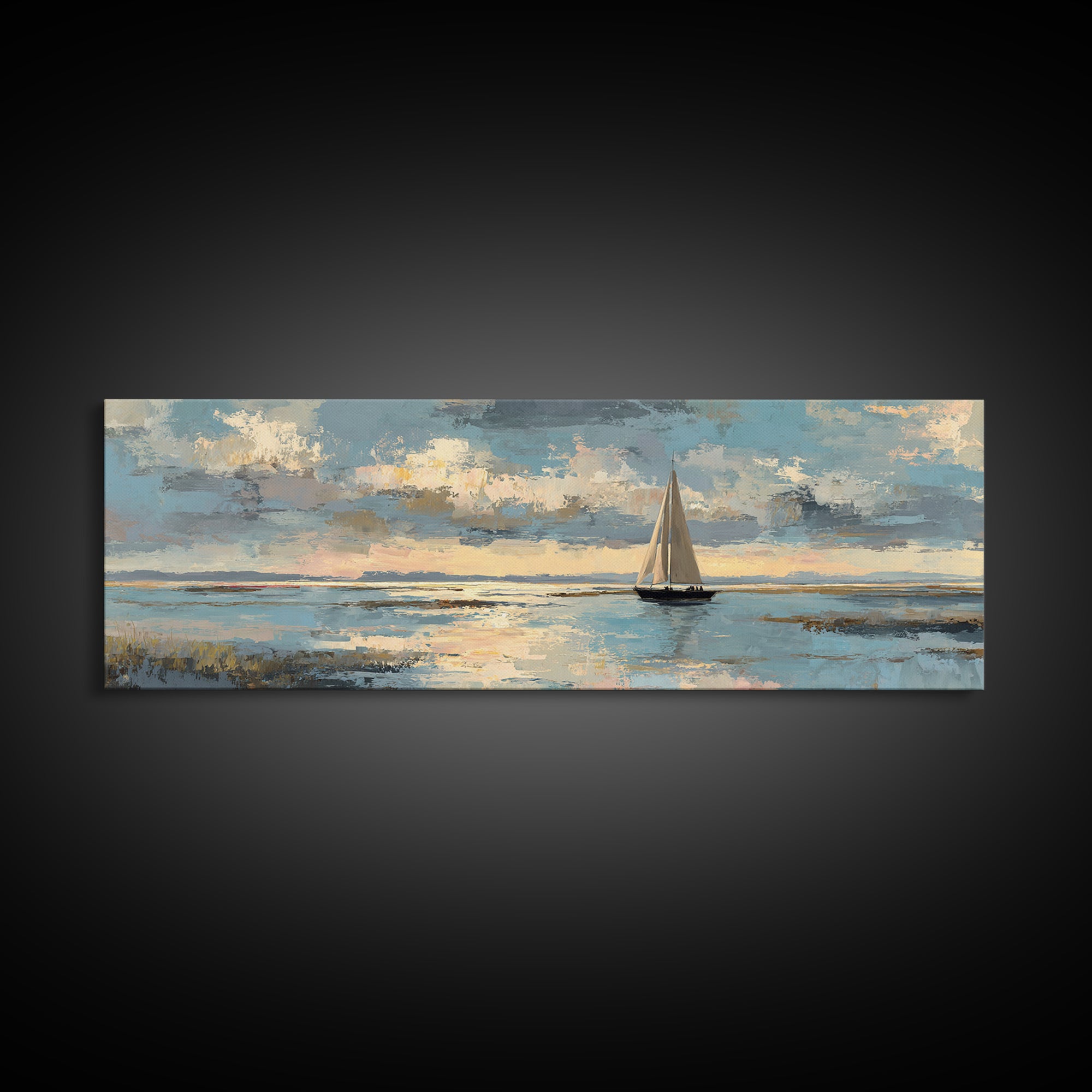 Honeymoon Coastal Sunset Canvas Print, Wedding Art, Framed Art, Living Room Decor, Fine Art, Romance, Bride and Groom, WED-3x1-33