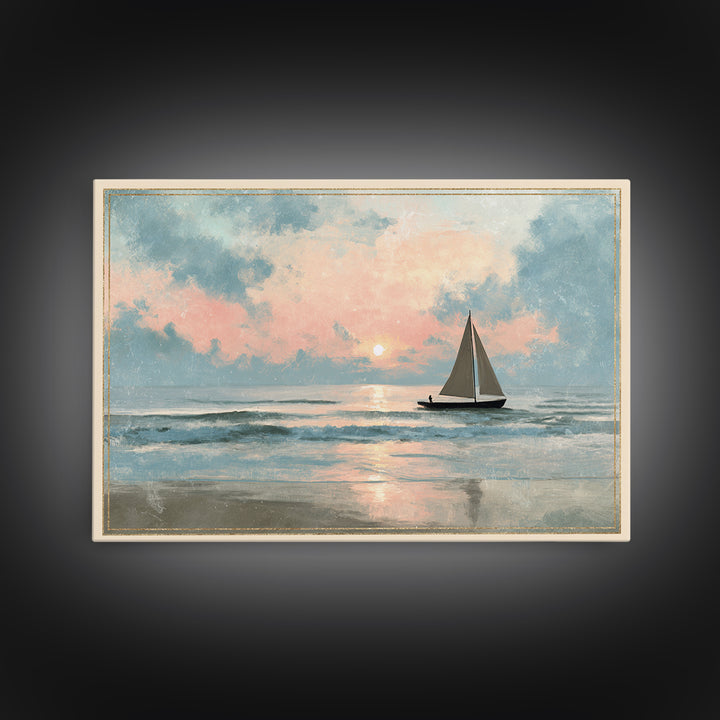 Honeymoon Coastal Sunset Canvas Print, Wedding Art, Printable Art, Living Room Decor, Fine Art, Romance, Beach Wedding, WED-3x2-21