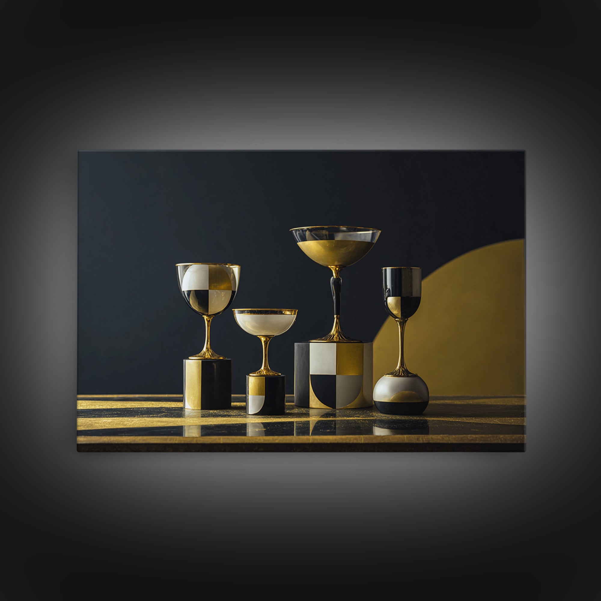 Champagne Coupe Tower Framed Canvas Print, Wedding Art, Custom Painting, Living Room Decor, Abstract Art, Romance, WED-3x2-25