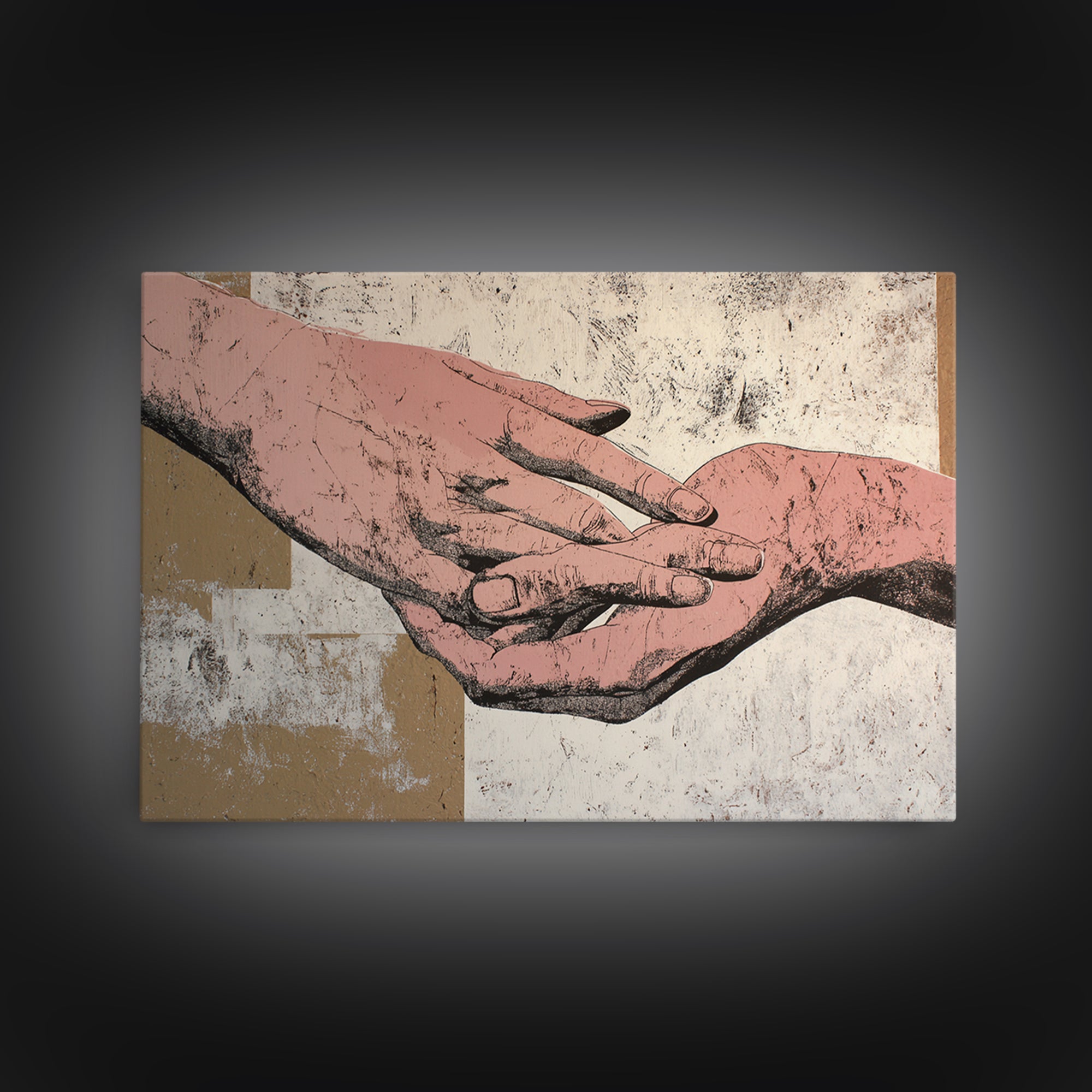 Hands Nearly Touching Canvas Print, Wedding Art, Beach Wedding, Living Room Decor, Romance, Modern Decor, Fine Art Print, WED-3x2-68