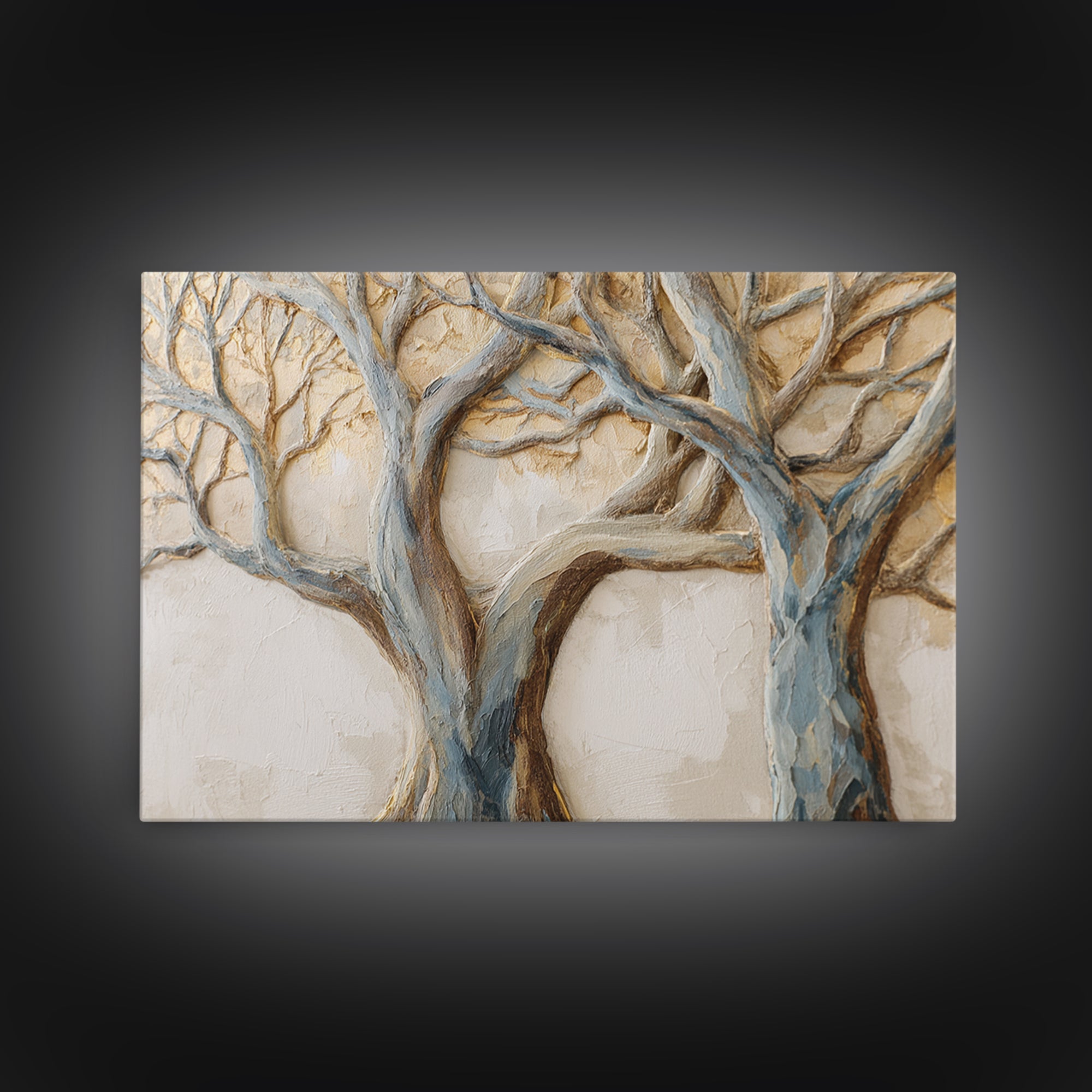 Two Intertwined Trees as Symbolic Artwork Canvas Print, Wedding Art, Custom Wedding, Living Room Decor, Fine Art, Romance, WED-3x2-75