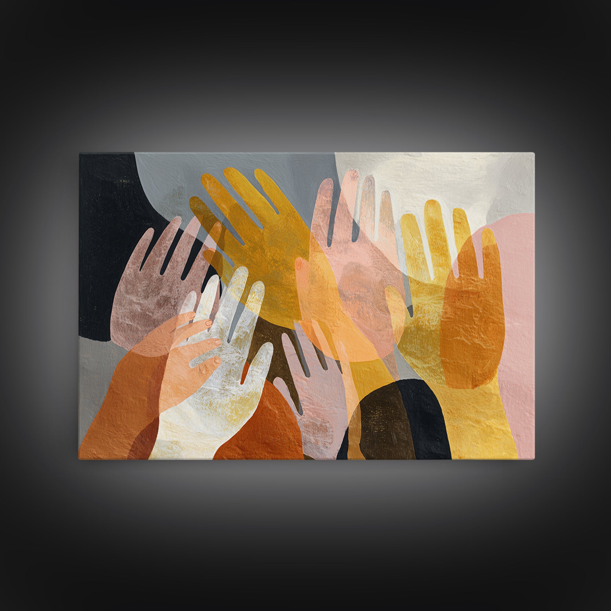 Hands Nearly Touching Framed Canvas Print, Wedding Art, Personalized Wedding, Living Room Decor, Abstract Art, Romance, WED-3x2-92