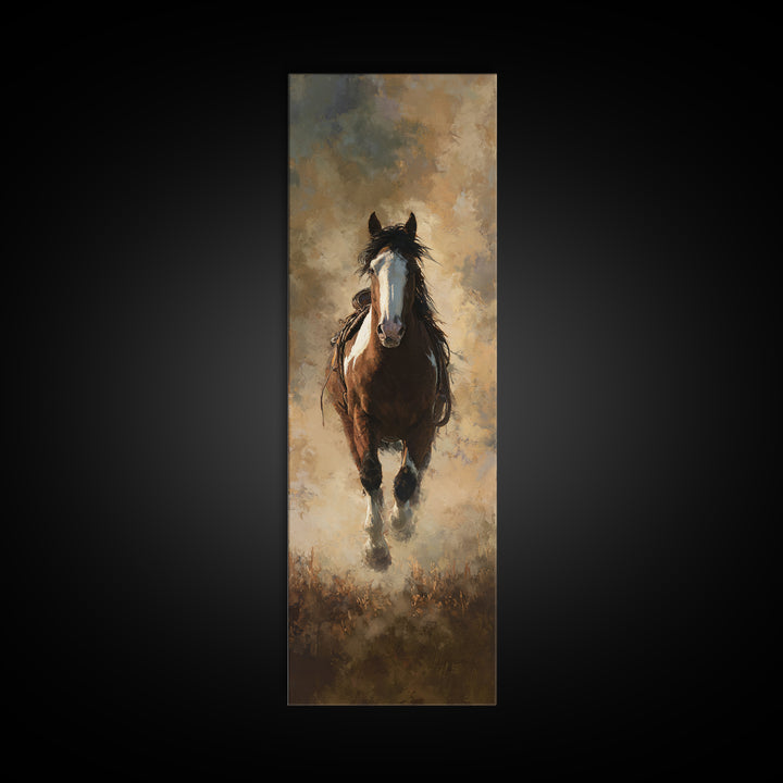 Train Crossing Western Plains Framed Canvas Print, Western Art, Western Wall Decor, Southwestern Decor, Fine Art, Frontier, WES-1x3-83