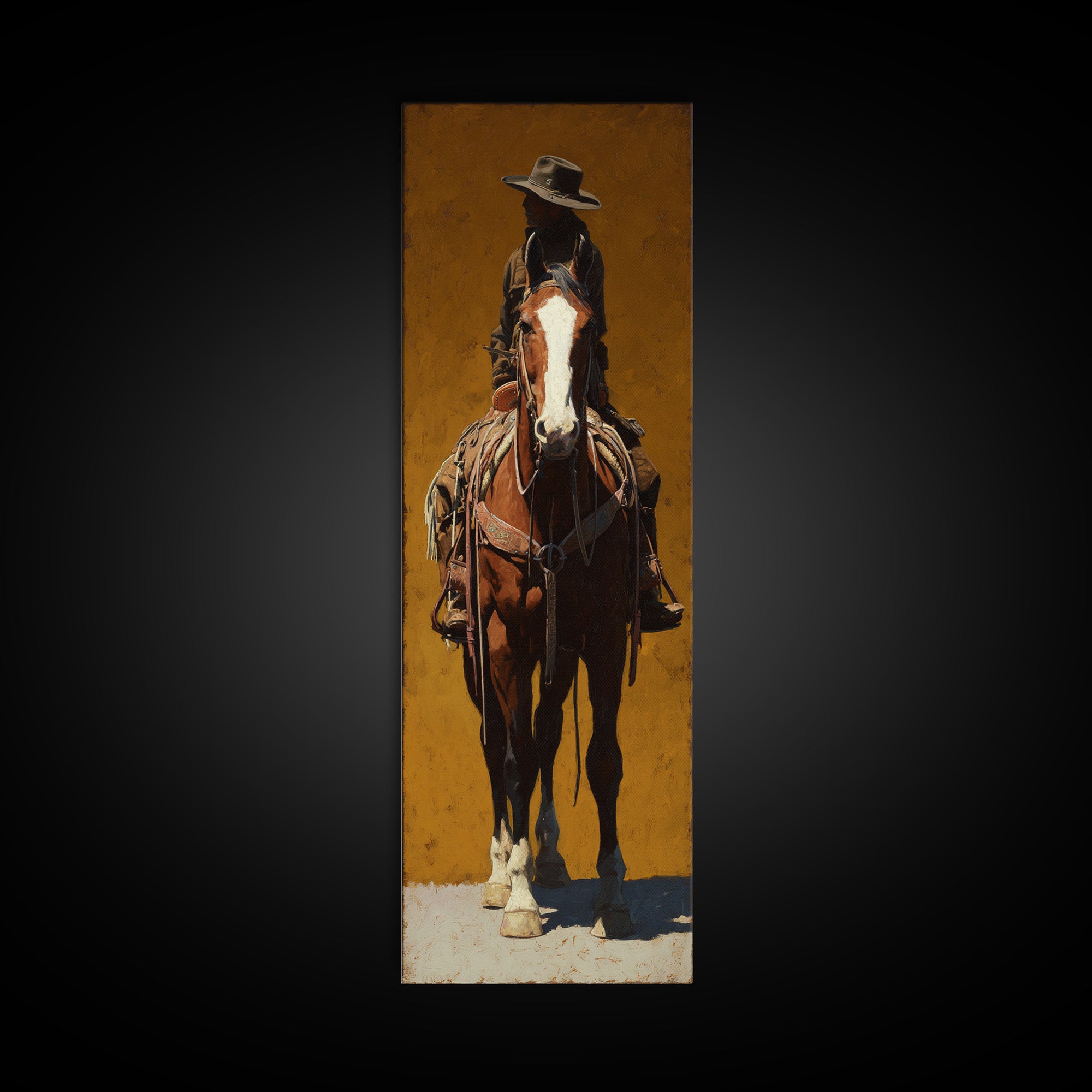 Saloon Playing Cards and Whiskey Still Life Framed Canvas Print, Western Art, Horse Art, Southwestern Decor, Abstract Art, WES-1x3-96